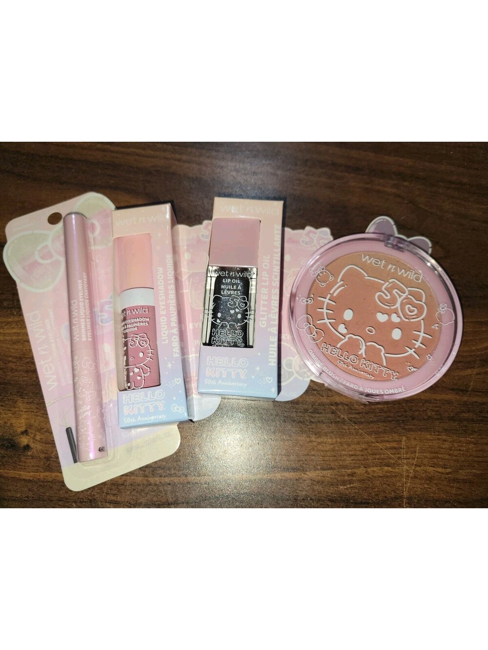 4 Piece Set- Wet N Wild 50th Anniversary with Hello Kitty - Bundle - NEW